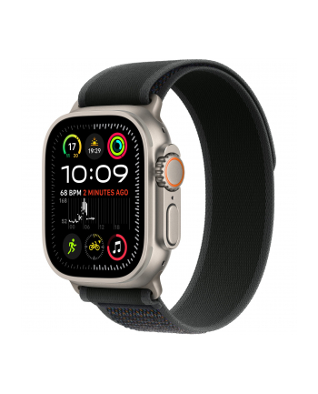 APPLE 49mm Black Trail Loop - S/M - Natural Titanium Finish