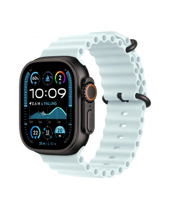 APPLE 49mm Ice Blue Ocean Band - Black Titanium Finish