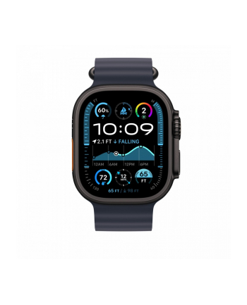 APPLE 49mm Navy Ocean Band Extension - Black Titanium Finish