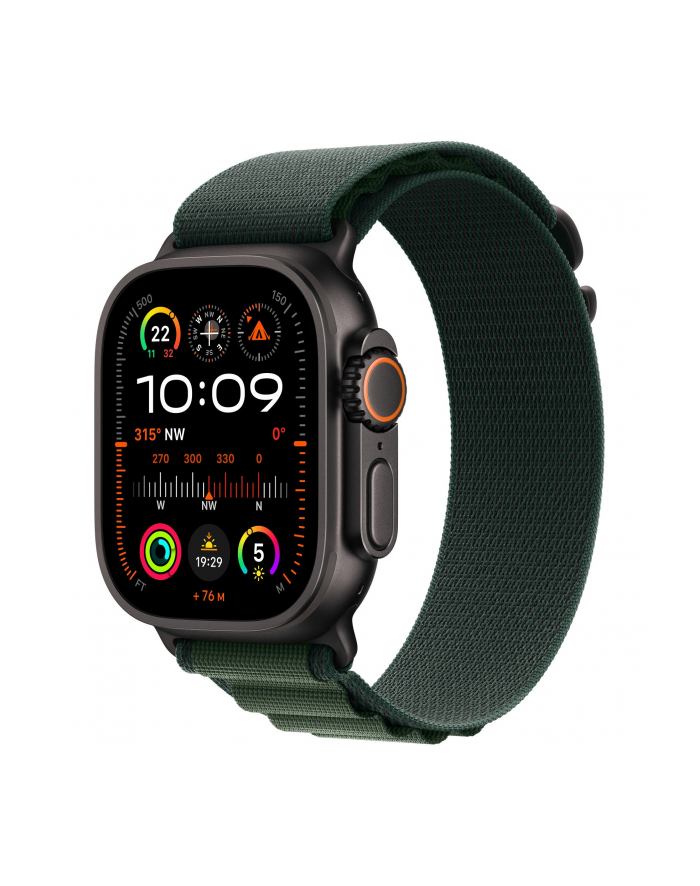 APPLE 49mm Dark Green Alpine Loop - Medium - Black Titanium Finish główny