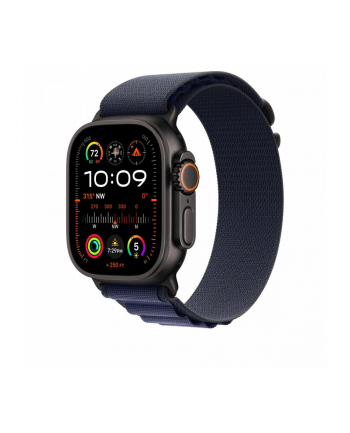 APPLE 49mm Navy Alpine Loop - Large - Black Titanium Finish