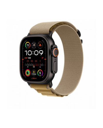 APPLE 49mm Tan Alpine Loop - Small - Black Titanium Finish