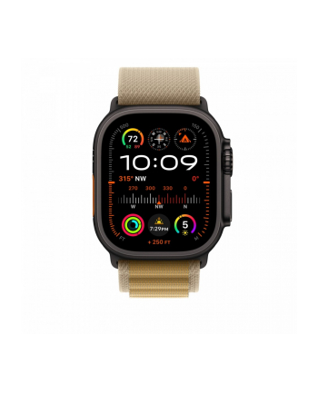 APPLE 49mm Tan Alpine Loop - Small - Black Titanium Finish