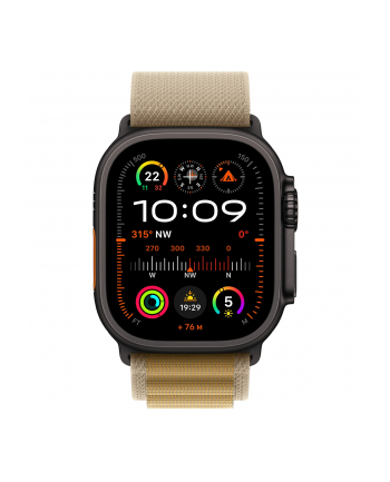 APPLE 49mm Tan Alpine Loop - Medium - Black Titanium Finish