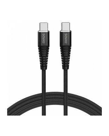 savio Ładowarka sieciowa 65W GaN LA-07 z kablem typu C-USB typ C 100W 1m, biało-czarna