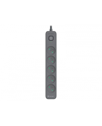 TRACER Listwa zasilająca antyprzepięciowa Power Line+ 5m Graphite 5 gniazd