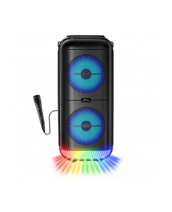 MEDIA-TECH BT POWER AUDIO DISCO Przenośny głośnik Bluetooth 5.3 z iluminacją typu disco KARAOKE radio FM MP3 50W RMS 900W PMPO