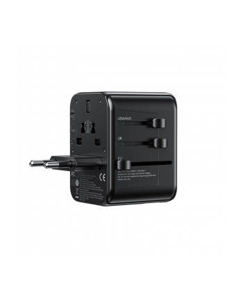 wekome Ładowarka / Adapter podróżny Pop Digital Series  (wersja europejska) / UK / US / AU + 3x USB-C ' 2x USB-A 30W Czarny