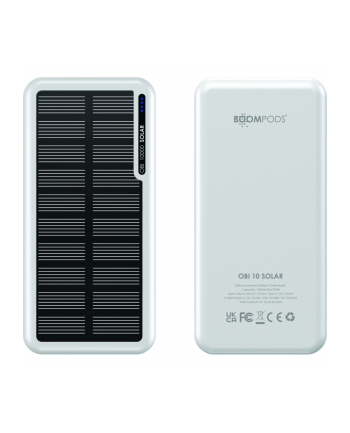 Boompods Obi 10,000mAh Solar Powerbank - White