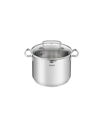Tefal Duetto+ G7197955 22cm szklana pokrywka Materiał: stal nierdzewna | Średnica [cm]: 22 | Pojemność [l]: 6,1 | szklana pokrywka