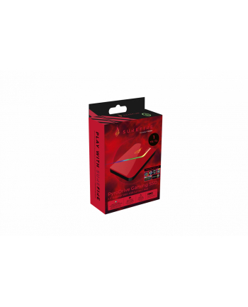 Dysk zewnętrzny SSD SureFire PyroDrive Gaming 1TB USB 3.2 Gen 1 (460/440 MB/s) czerwony