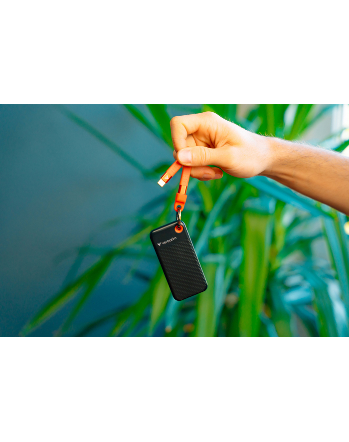 Dysk SSD zewnętrzny Verbatim Pocket SSD 1TB USB-C 3.2 Gen 2 czarny/pomarańczowy główny