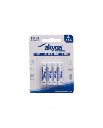  Bateria alkaliczna Akyga AAA LR03 Zn-MnO2, 1.5V/1300mAh 4szt/blister