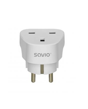 Adapter podróżny Savio AP-02 gniazdo UK - wtyk (wersja europejska)