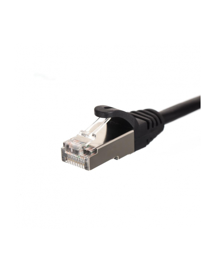 Patchcord RJ45, kat. 6 FTP F/UTP, 0,25m, Netrack, czarny główny