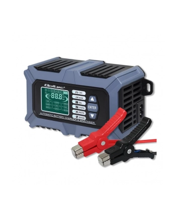  Ładowarka mikroprocesorowa Qoltec z testerem baterii i funkcją naprawy 12V | 6A | LCD | Prostownik do akumulatora AGM LiFePO4 GEL