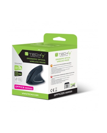 Mysz bezprzewodowa Techly 2.4GHz RF USB pionowa 1600dpi optyczna