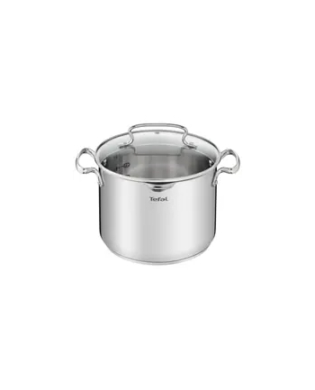 Tefal Duetto+ G7197955 22cm szklana pokrywka Materiał: stal nierdzewna | Średnica [cm]: 22 | Pojemność [l]: 6,1 | szklana pokrywka