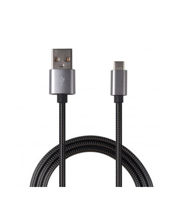 2GO  KABEL DO ŁADOWANIA USB LUXURY - SZARY - 100 CM DO USB TYPE C 3.1  ()