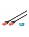 DIGITUS  KABEL LAN CAT 6-0,5 M - 10 SZTUK - RJ45 KABEL SIECIOWY - UTP NIEEKRANOWANY - KOMPATYBILNY Z CAT-6A I CAT-5E - CZARNY  () - nr 2