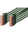 DIGITUS  - 10 SZTUK - KABEL KROSOWY CAT-6-1 M - EKRANOWANIE S-FTP - DRUTY MIEDZIANE - PŁASZCZ LSZH - KABEL SIECIOWY - ZIELONY  () - nr 8