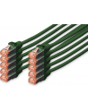 DIGITUS  - 10 SZTUK - KABEL KROSOWY CAT-6-1 M - EKRANOWANIE S-FTP - DRUTY MIEDZIANE - PŁASZCZ LSZH - KABEL SIECIOWY - ZIELONY  () - nr 9