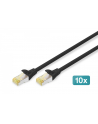 DIGITUS DIGITUS KABEL LAN CAT 6A - 1 M - 10 SZTUK - KABEL SIECIOWY RJ45 - EKRANOWANY S/FTP - KOMPATYBILNY Z CAT-6 & CAT-7 - CZARNY  () - nr 7