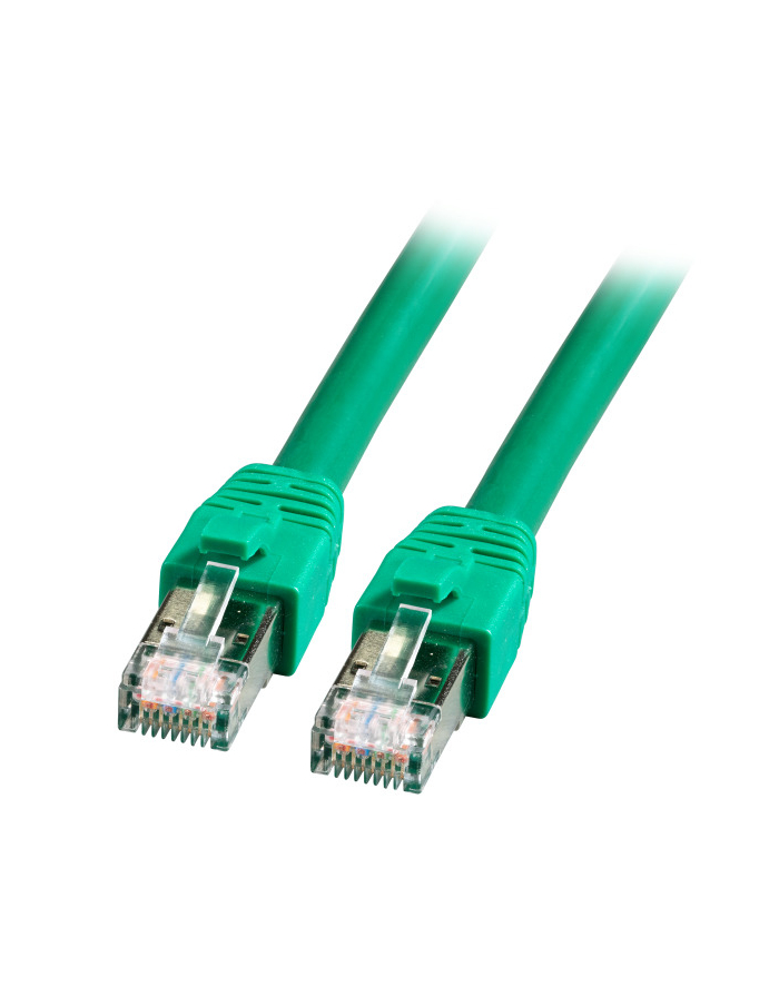 EFB-ELEKTRONIK EFB RJ45 KABEL KROSOWY S/FTP CAT8.1 LSZH GRUEN 2,0 M ŚREDNICA ZEWNĘTRZNA 8 MM STANDARDY TRANSFERU 25 GBIT 40 GBIT  () główny