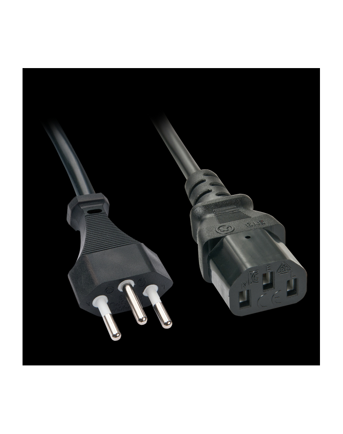 LINDY KABEL  30419 [1X ZŁĄCZE MĘSKIE SZWAJCARSKIE - 1X GNIAZDO IEC C13] 5 M  () główny