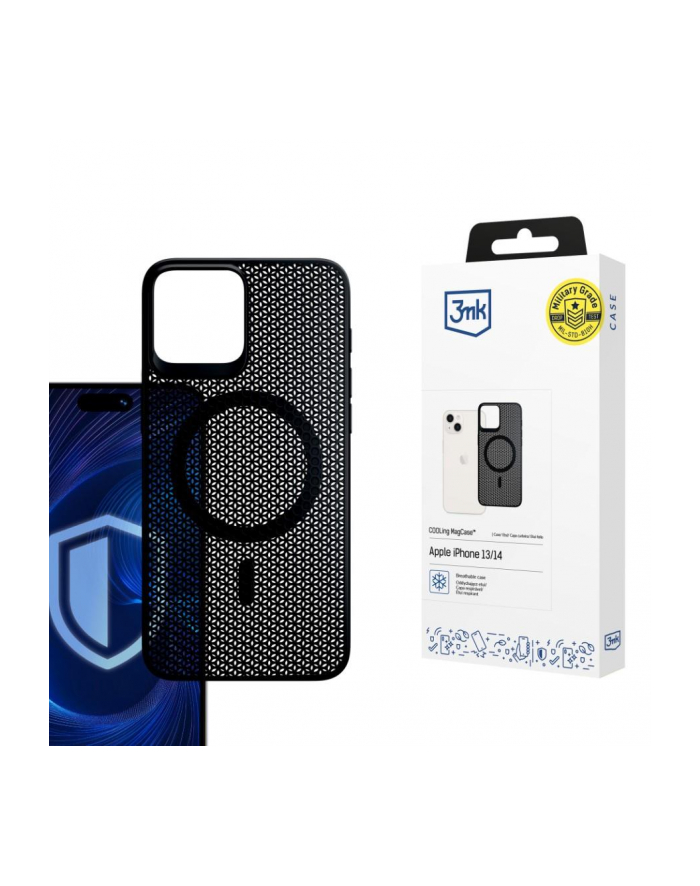 3mk pczerwonyection Etui na telefon 3mk do Apple iPhone 14 Pro Max. Oddychające, COOLing MagCase główny