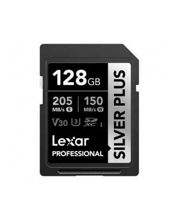 Lexar SDXC 128GB Professional SILVER Plus UHS-I U3 A2 4K V30