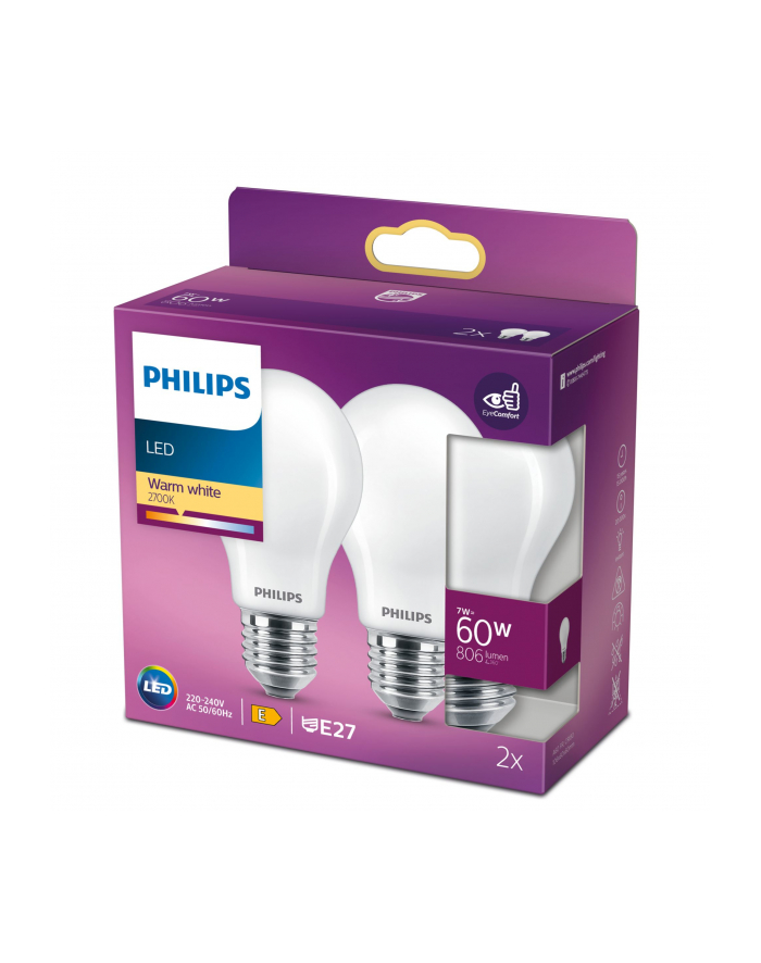 Philips Żarówka LEDClassic 60W A60 E27 WW ND RF2SRT6 główny