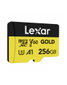 Lexar 256GB microSDXC Professional GOLD UHS-II A1 C10 U3 V60 microSDXC | 256GB | UHS-II | U3 | A1 | V60 | Class 10 | Odczyt do 280 MB/s | Zapis do 100 MB/s - nr 3