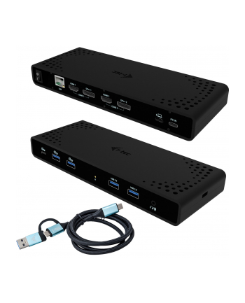 i-tec Universal Dual 4K Display Docking Station 2xDP 2xHDMI LAN Audio Power Delivery 85W