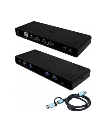 i-tec Universal Dual 4K Display Docking Station 2xDP 2xHDMI LAN Audio Power Delivery 85W