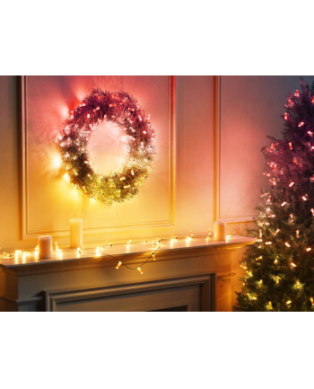 twinkly Inteligentne lampki dekoracyjne Strings USB-C (Candies) 100 LED RGB, świece, przezroczysty przewód, 6 m
