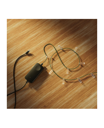 twinkly Inteligentne lampki dekoracyjne Strings USB-C (Candies) 200 LED RGB, świece, zielony przewód, 12 m