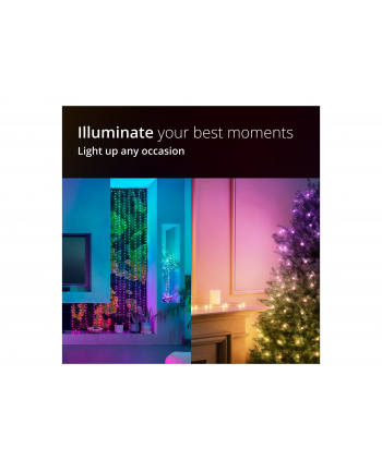 twinkly Inteligentne lampki dekoracyjne Strings USB-C (Candies) 100 LED RGB, perły, przezroczysty przewód, 6 m