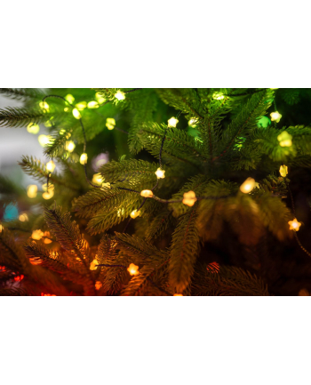 twinkly Inteligentne lampki dekoracyjne Strings USB-C (Candies) 200 LED RGB, gwiazdy, zielony przewód, 12 m
