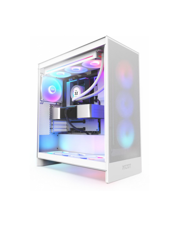 Nzxt H7 Flow Rgb 2024, Tower Case Biała, Tempered Glass (CMH72FWR1) główny
