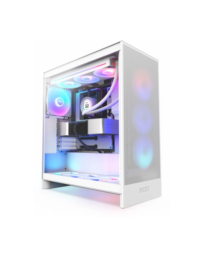 Nzxt H7 Flow Rgb 2024, Tower Case Biała, Tempered Glass (CMH72FWR1) główny