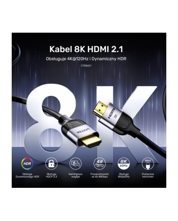 Unitek Kabel HDMI 2.1 8K 60Hz, czarny, 3m Unitek Kabel HDMI 2.1 8K 60Hz, czarny, 3m