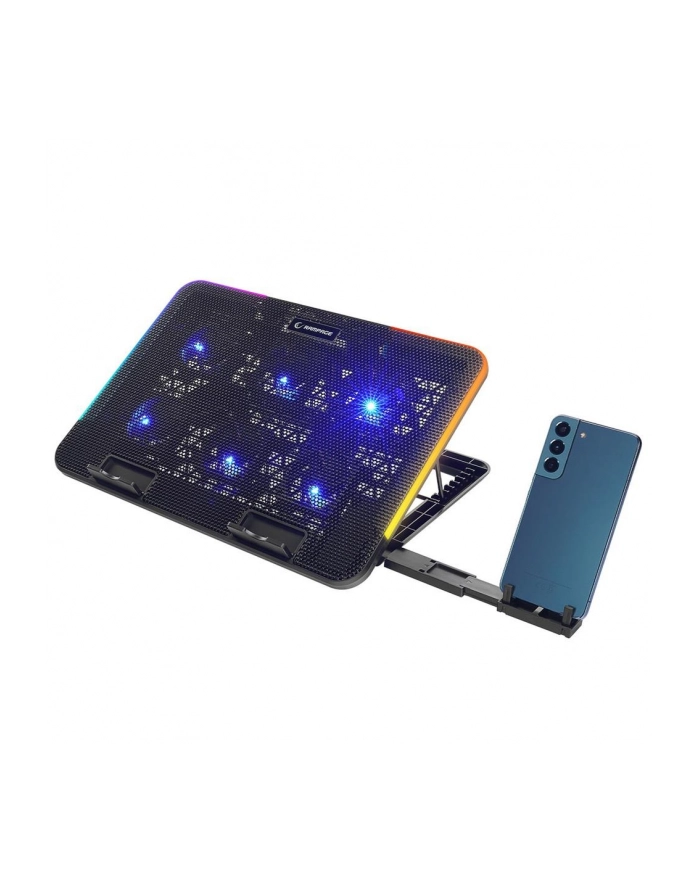 Rampage Sixpower R9 Rampage Sixpower R9 - Podstawka chłodząca pod laptop 15,6'', RGB, regulowana główny