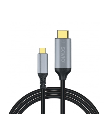Kabel adapter Savio CL-184 USB-C do HDMI v2.0b, 3m, miedź