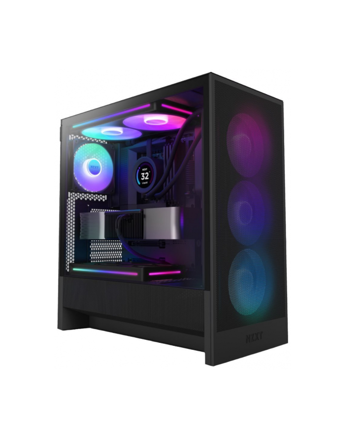 Obudowa NZXT H5 Flow RGB (2024) Midi Tower z oknem Czarna główny