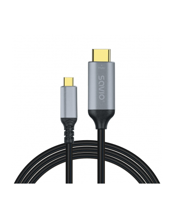 Kabel adapter Savio CL-184 USB-C do HDMI v2.0b, 3m, miedź