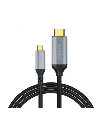 Kabel adapter Savio CL-184 USB-C do HDMI v2.0b, 3m, miedź