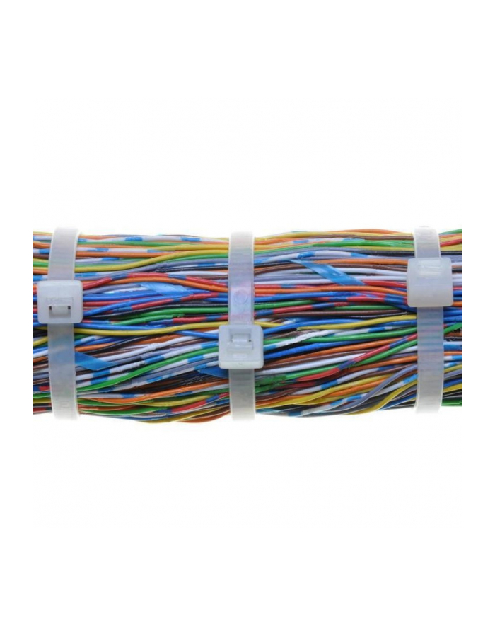 Opaski nylonowe Techly ''trytytki'' 370X3,6mm białe 100szt główny