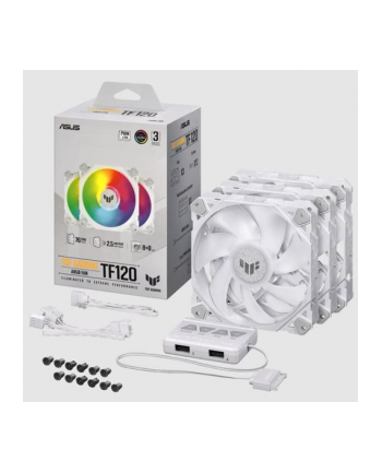 asus Wentylator TUF Gaming TF120 ARGB 3in1/LED/1900RPM/29dB/Biały nr 2