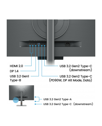 BENQ RD320U 31.5inch IPS 4K 400cd/m2 5ms HDMI2.0x2 DP USB-C PD90W Huba USB Speakers Pivot